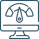 Performance monitoring and optimization icon